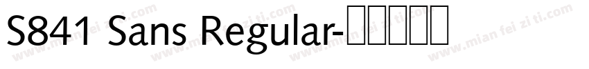 S841 Sans Regular字体转换
